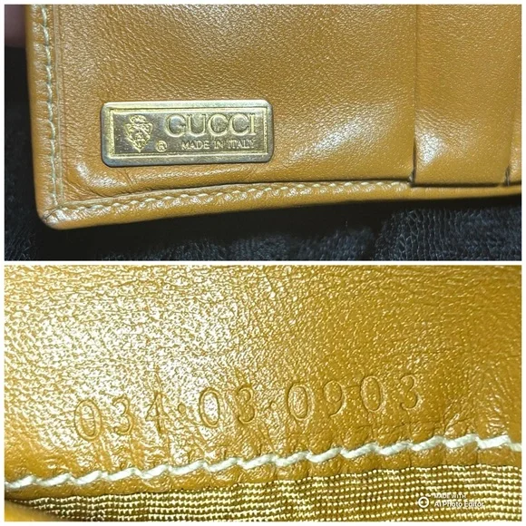 Vintage Gucci Micro GG Bifold Wallet – Beige PVC & Tan Leather - Picture 3 of 11